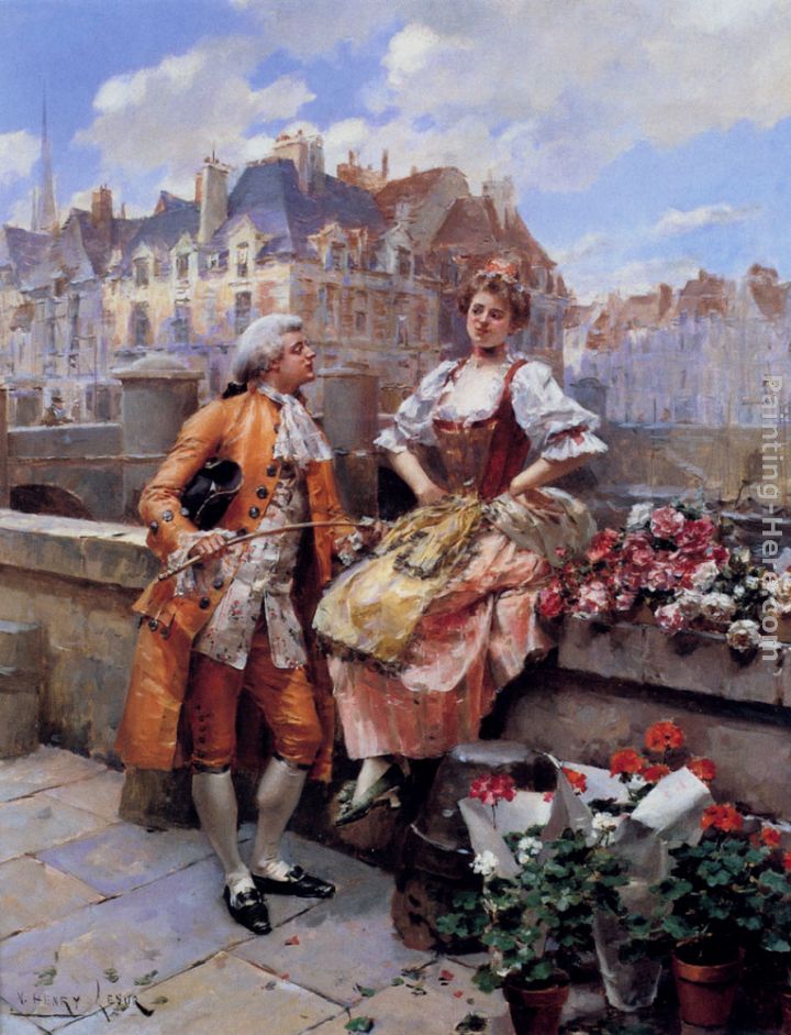 Henri Victor Lesur The Flower Seller